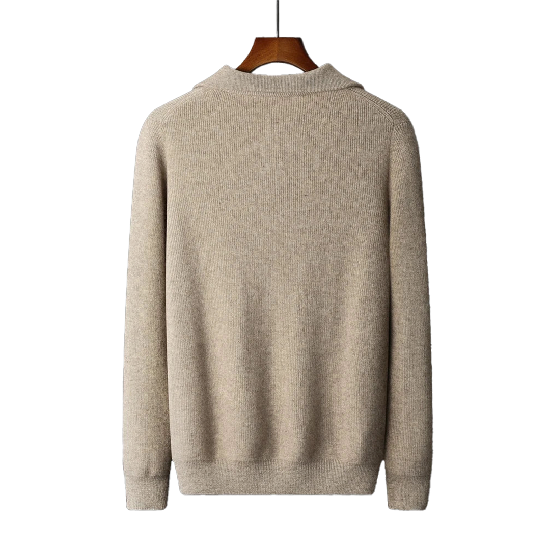 100% Cashmere Half Zip Sweater