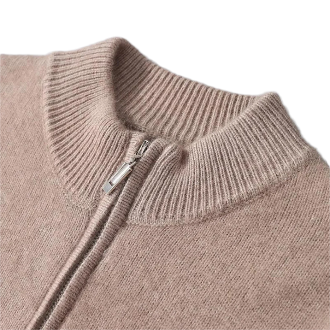 100% TheighT Cashmere Zip Up