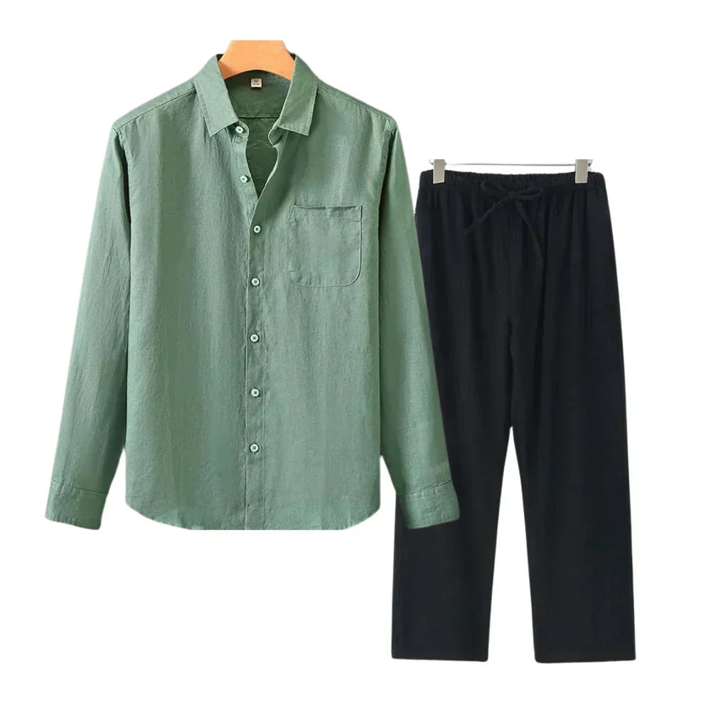 TheighT Linen Combo Longsleeve