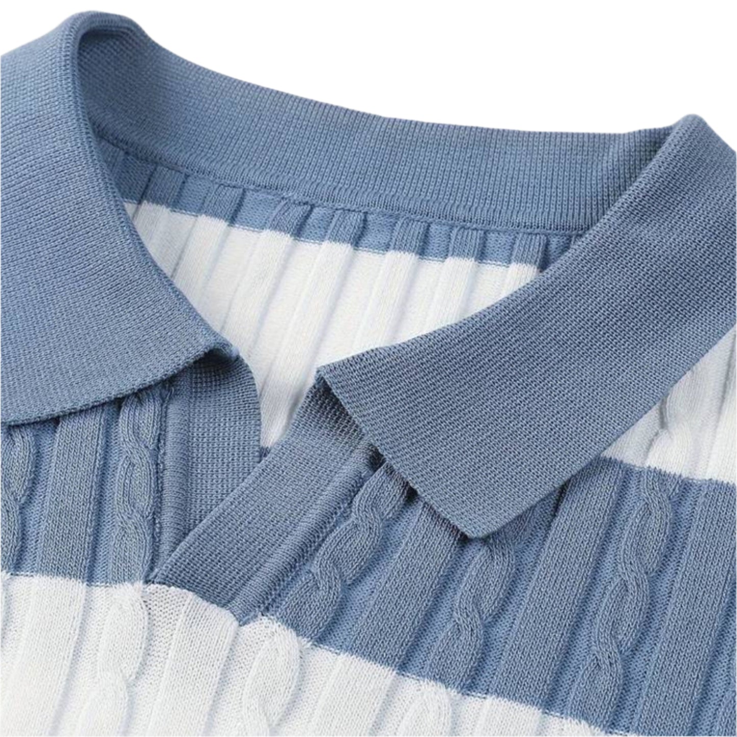 TheighT 白色条纹 Polo 衫