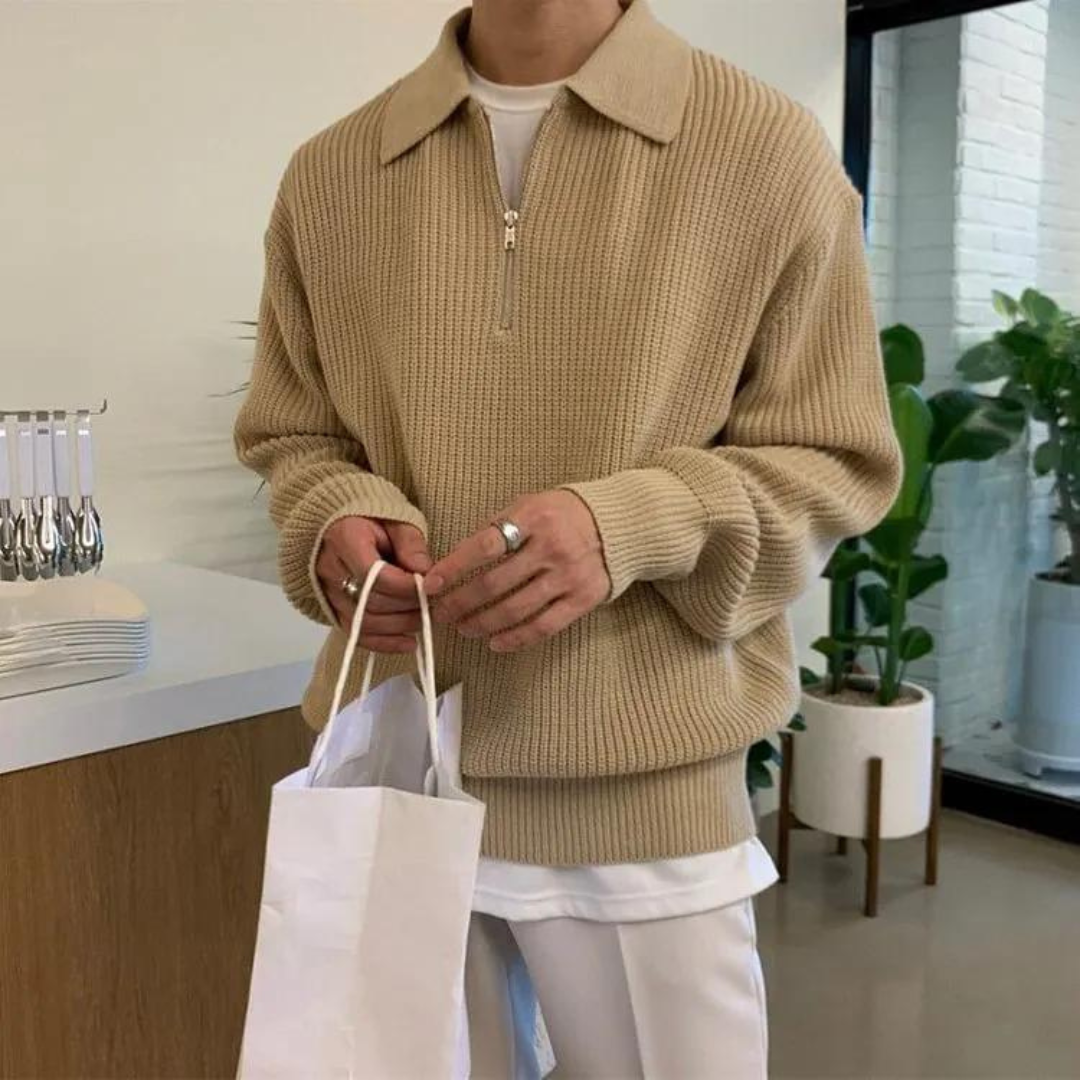 Julius 半拉链毛衣