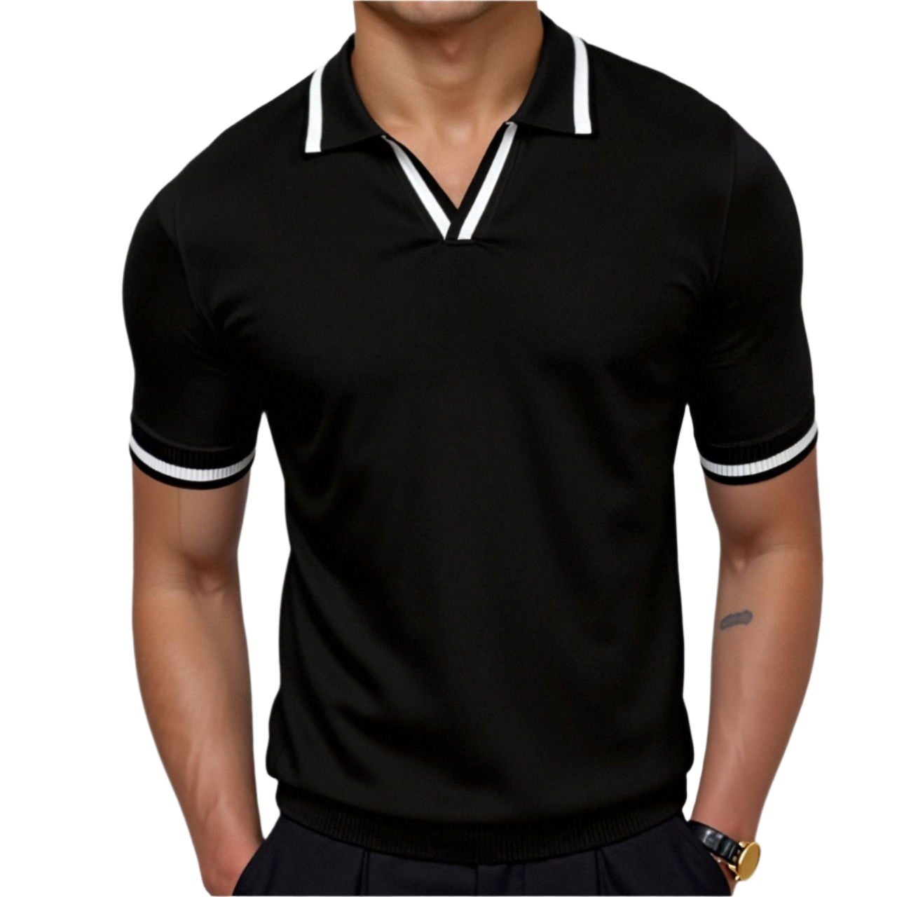 TheighT 对比修身 Polo 衫