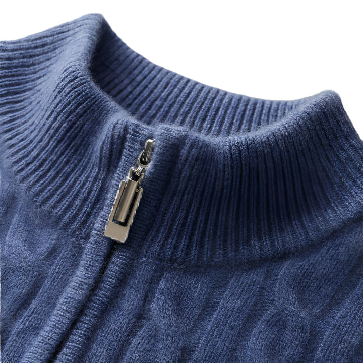 100% TheighT Cashmere Woven Half Zip