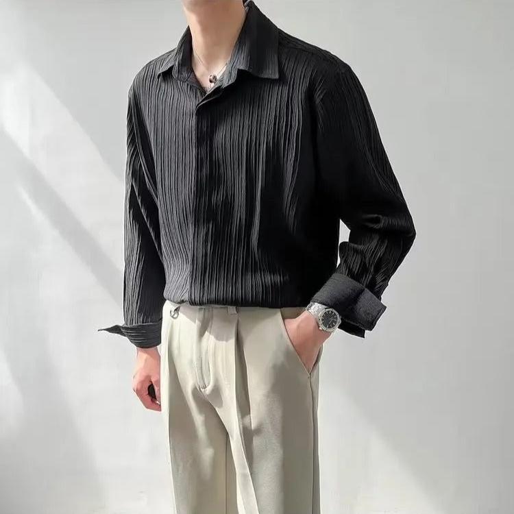 复古长袖衬衫