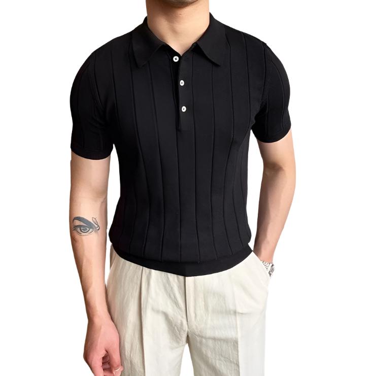 条纹 Polo 衫