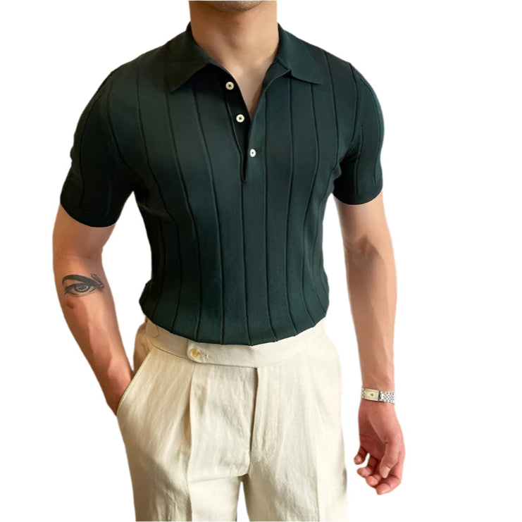 条纹 Polo 衫