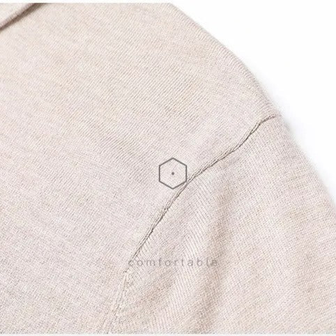 复古纯色羊绒 Polo 衫