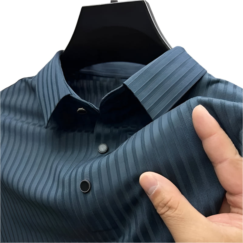 Vermilliôn Legacy Lotus® 真丝 Polo 衫