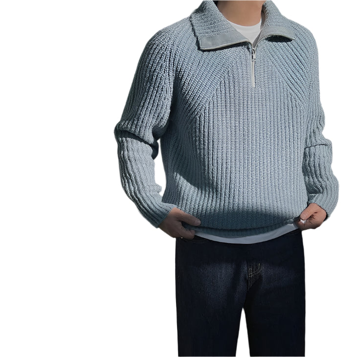 Azure Quarter-Zip Sweater