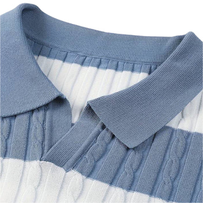 TheighT 白色条纹 Polo 衫