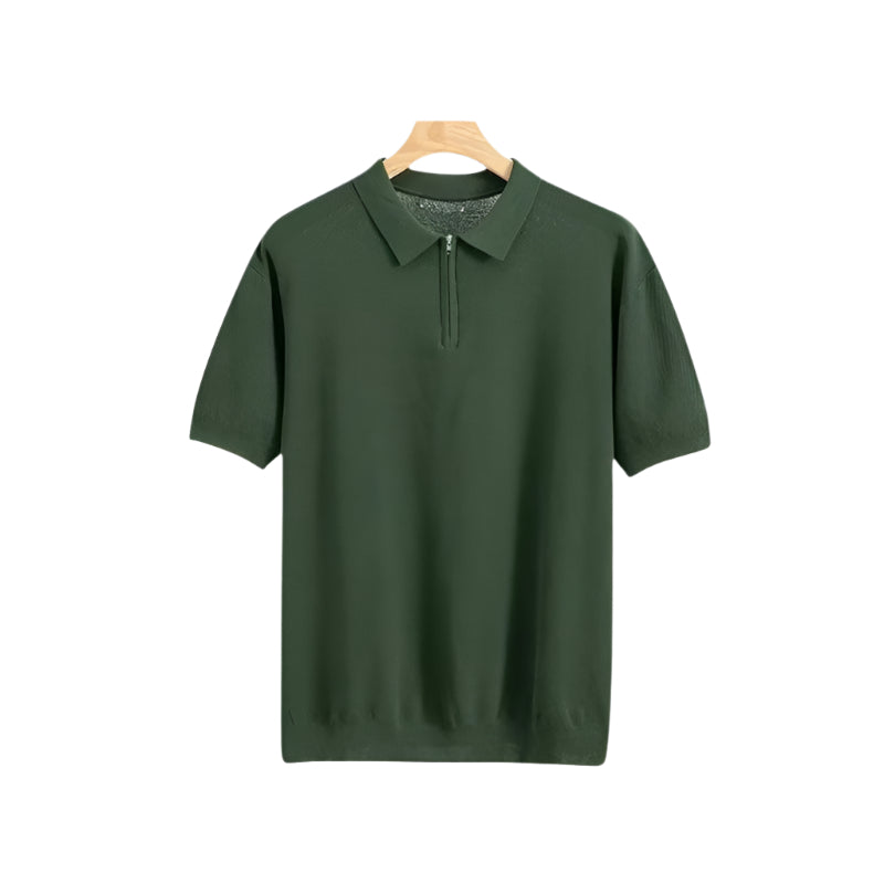 TheighT Ibiza Zip Up Polo