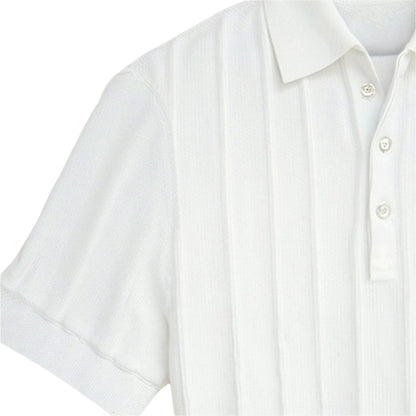 TheighT 竖条纹纽扣 Polo 衫