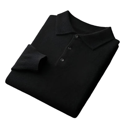 Eversley Merino Wool Polo Sweater