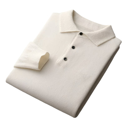 Eversley Merino Wool Polo Sweater