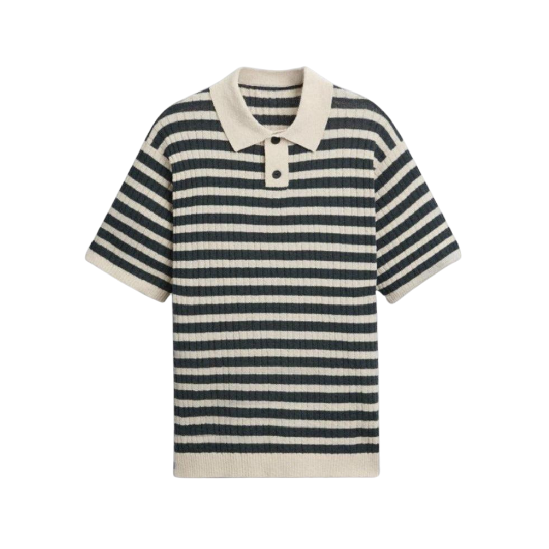 TheighT Knitted Striped Polo