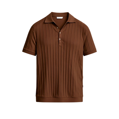 TheighT 竖条纹纽扣 Polo 衫