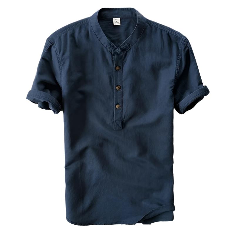 Linen Cotton Short-Sleeve Shirt