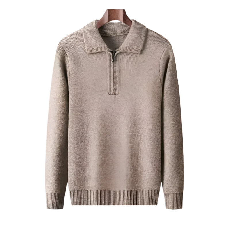 100% TheighT Cashmere Quater Zip  Sweater