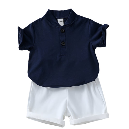 キッズ 2点セット 幼児 男の子 服 セット ホワイト 半袖 Tシャツ ショートパンツ 夏 デイリーカジュアル 幼児用スーツ