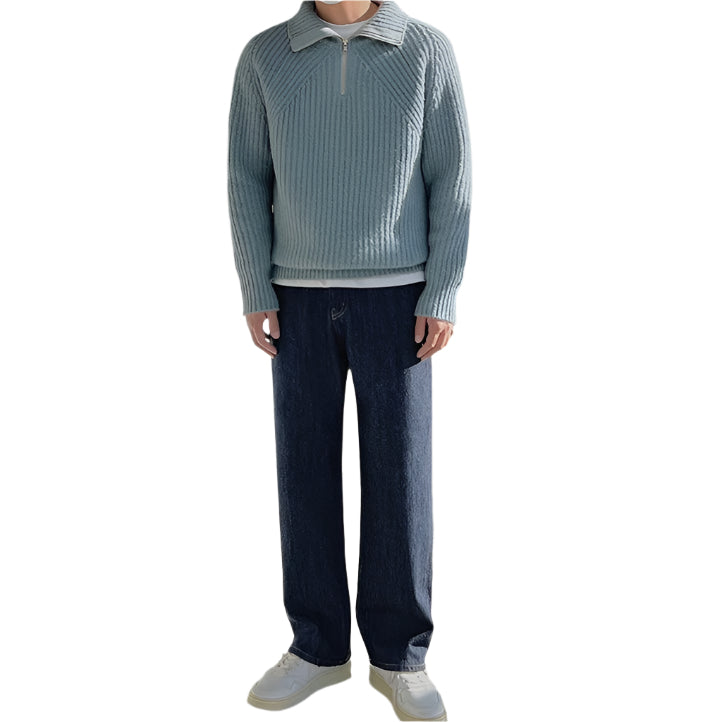 Azure Quarter-Zip Sweater