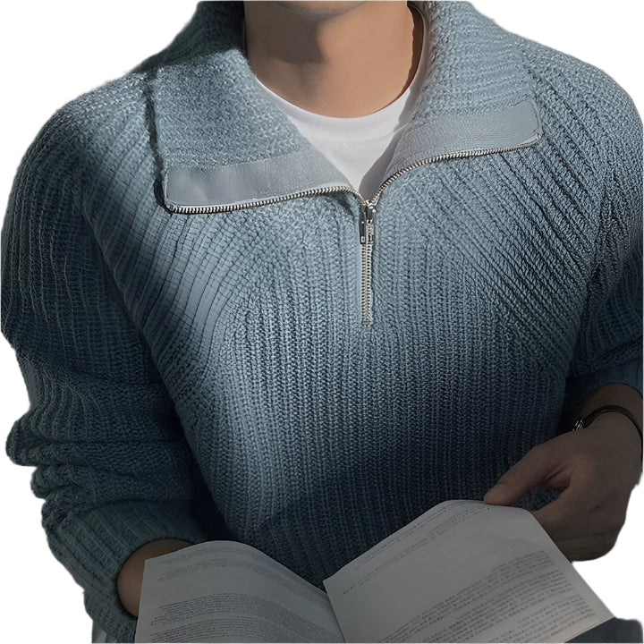 Azure Quarter-Zip Sweater